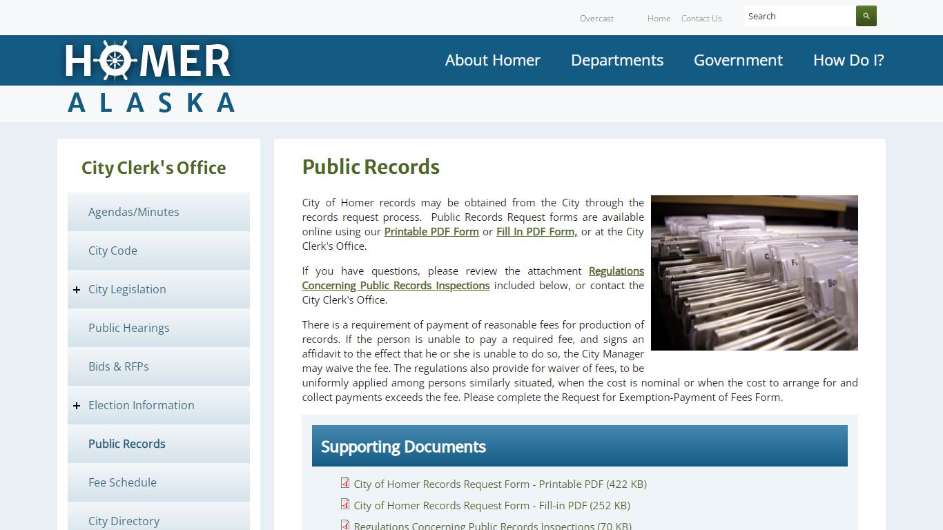 Public Records | City of Homer Alaska Official Website