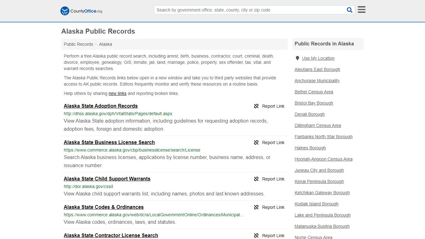 Public Records - Alaska (Business, Criminal, GIS, Property & Vital Records)