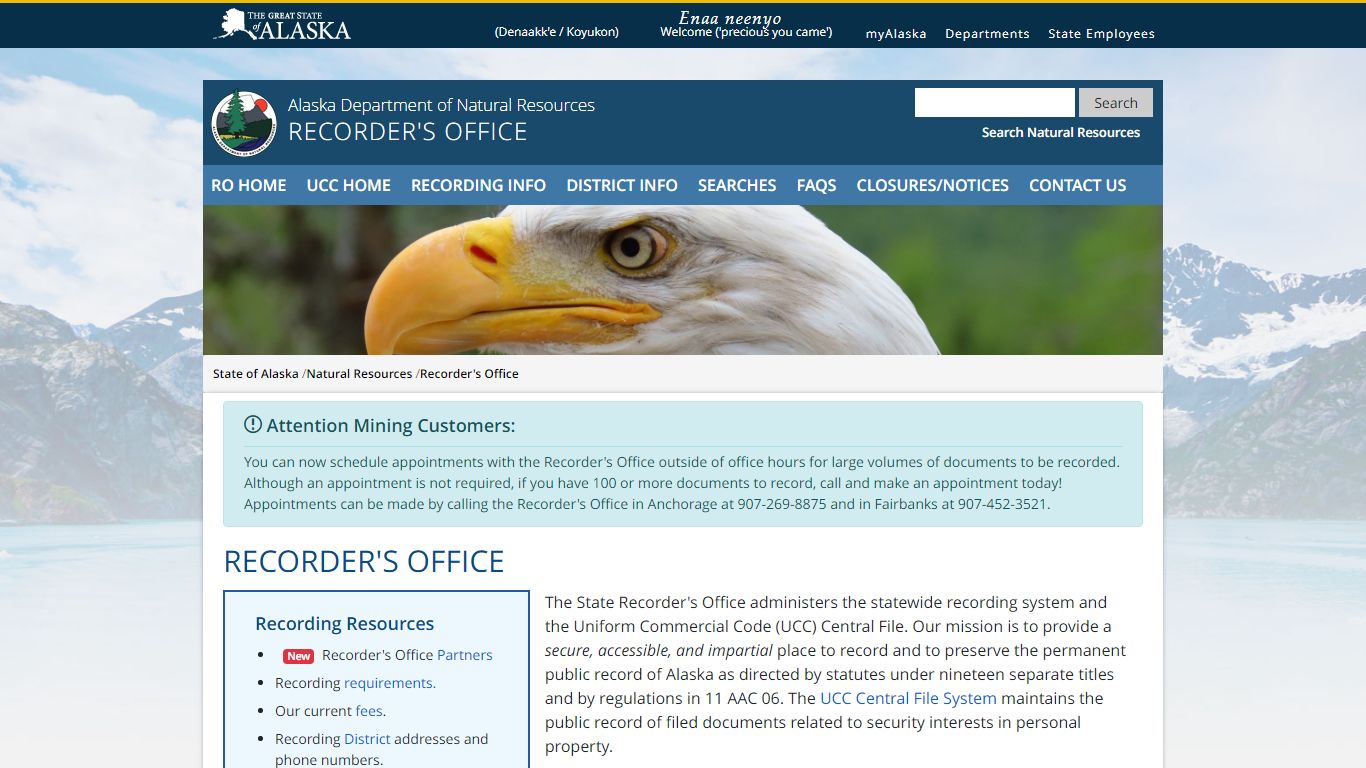 DNR Recorder's Office - Alaska